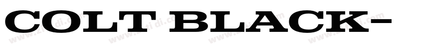 Colt Black字体转换